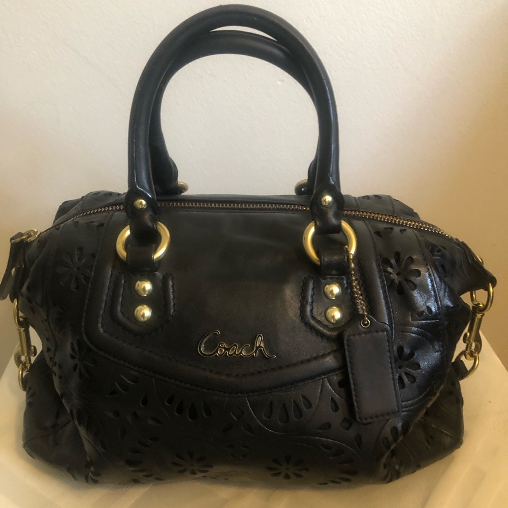 Coach Ashley, Color Black with gold accessories